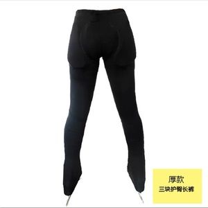 New ice figure skating Leggings with hip pad protector